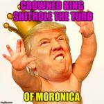 King Trump | CROWNED KING SHITHOLE THE TURD; OF MORONICA | image tagged in king trump | made w/ Imgflip meme maker