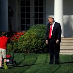 Trump Lawn Yelling Kid 