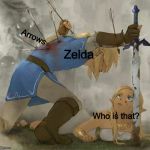 *singing* THESE MEMES ARE STUUUUPID  | Arrows; Zelda; Who is that? | image tagged in zelda,legend of zelda,the legend of zelda,the legend of zelda breath of the wild,link | made w/ Imgflip meme maker