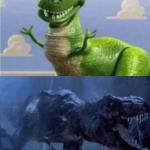 Happy Angry Dinosaur meme