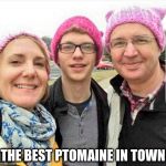 red hen | THE BEST PTOMAINE IN TOWN | image tagged in red hen | made w/ Imgflip meme maker