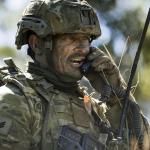 Australian Army Infantry SGT talking on Radio