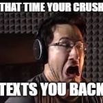 omg radio | THAT TIME YOUR CRUSH; TEXTS YOU BACK | image tagged in omg radio | made w/ Imgflip meme maker