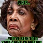 Maxine | THAT LOOK WHEN... ...YOU'VE BEEN TOLD YOUR GOING TO PRISON! | image tagged in maxine,scumbag | made w/ Imgflip meme maker