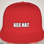 Trump Hat | ASS HAT | image tagged in trump hat | made w/ Imgflip meme maker