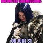Mima says brace yourselves | UNLIMITED SUBMISSIONS; ON JUNE 31 | image tagged in mima says brace yourselves,memes,imgflip,submissions | made w/ Imgflip meme maker
