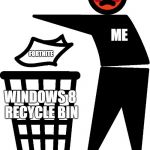 Explaning why i hate fortnite. | 😡; ME; FORTNITE; WINDOWS 8 RECYCLE BIN | image tagged in fortnite is trash,angery,memes,dank | made w/ Imgflip meme maker