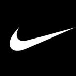 Nike swoosh white on black