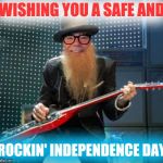 Wishing all my imgflip friends a happy and safe Fourth of July! | WISHING YOU A SAFE AND; ROCKIN' INDEPENDENCE DAY | image tagged in rocker coollew,fourth of july,independence day,old glory,home of the free because of the brave,1776 | made w/ Imgflip meme maker