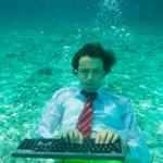 typing underwater