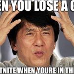 confused face | WHEN YOU LOSE A GAME; OF FORTNITE WHEN YOURE IN THE TOP 10 | image tagged in confused face | made w/ Imgflip meme maker