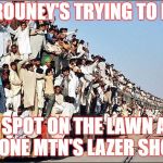 Crowded Train | BATROUNEY'S TRYING TO FIND; A SPOT ON THE LAWN AT STONE MTN'S LAZER SHOW | image tagged in crowded train | made w/ Imgflip meme maker