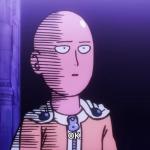 one punch man straight face meme