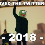 Twitter Purge | 2018 | I SURVIVED THE TWITTER PURGE; (- - 2018 - -) | image tagged in fb purge survive,twitter,pepe the frog,purge | made w/ Imgflip meme maker
