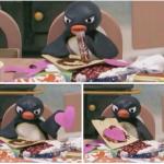 Pingu heart meme