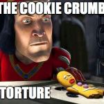 CIA tourture as the cookie crumbles | AS THE COOKIE CRUMBLES; CIA TORTURE | image tagged in cia tourture as the cookie crumbles | made w/ Imgflip meme maker