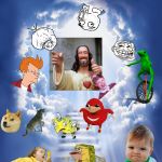 Wait...should Brian even be here? | ALL GOOD MEMES GO TO HEAVEN | image tagged in meme heaven,memes,imgflip,buddy christ,heaven,stairway to heaven | made w/ Imgflip meme maker