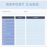 High School Report Card Template 