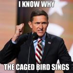 Michael Flynn  | I KNOW WHY; THE CAGED BIRD SINGS | image tagged in michael flynn | made w/ Imgflip meme maker