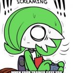 Gardevoir | WHEN YOUR TRAINER SAYS YOU HAVE TO GO BACK IN YOUR POKEBALL | image tagged in gardevoir | made w/ Imgflip meme maker