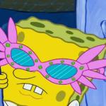 Spongebob pink glasses