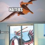 pelican from finding nemo | HATERS; COMMENT SECTION | image tagged in pelican from finding nemo | made w/ Imgflip meme maker