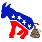 Democrat donkey pooping