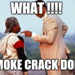 You Smoke Crack Don't you? | WHAT !!!! YOU SMOKE CRACK DONT CHA | image tagged in you smoke crack don't you | made w/ Imgflip meme maker