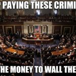 congress | STOP PAYING THESE CRIMINALS; USE THE MONEY TO WALL THEM IN. | image tagged in congress | made w/ Imgflip meme maker