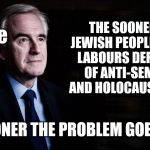 McDonnell - anti-Semitism and holocaust denial | THE SOONER THE JEWISH PEOPLE ACCEPT LABOURS DEFINITION OF ANTI-SEMITISM AND HOLOCAUST DENIAL; It's simple; THE SOONER THE PROBLEM GOES AWAY | image tagged in mcdonnell,corbyn eww,party of haters,communist socialist,corbyn - anti-semite and a racist,momentum students | made w/ Imgflip meme maker
