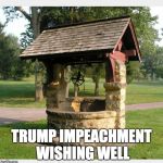 Wishing well | TRUMP IMPEACHMENT WISHING WELL | image tagged in wishing well | made w/ Imgflip meme maker