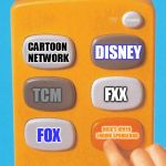 Nickelodeon remote | DISNEY; CARTOON NETWORK; FXX; TCM; NICK'S NEVER ENDING SPONGEBOB; FOX | image tagged in nickelodeon remote | made w/ Imgflip meme maker