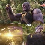 Thanos mind stone meme