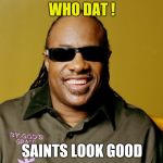 Saints | WHO DAT ! SAINTS LOOK GOOD | image tagged in saints | made w/ Imgflip meme maker