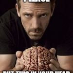 brain | PLEASE; PUT THIS IN YOUR HEAD | image tagged in brain | made w/ Imgflip meme maker