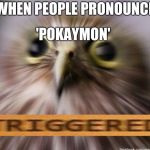 just why?! | WHEN PEOPLE PRONOUNCE; 'POKAYMON' | image tagged in triggred | made w/ Imgflip meme maker