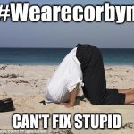 #Wearecorbyn - can't fix stupid | #Wearecorbyn; CAN'T FIX STUPID | image tagged in corbyn eww,party of haters,momentum students,communist socialist,funny,wearecorbyn | made w/ Imgflip meme maker