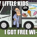 Herbert Ice Cream Truck | HEY LITTLE KIDS.. I GOT FREE WI-FI.. | image tagged in herbert ice cream truck | made w/ Imgflip meme maker