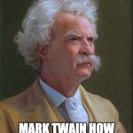mark twain | MARK TWAIN HOW TO SAVE AMERICA | image tagged in mark twain | made w/ Imgflip meme maker