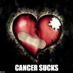 Lost a friend today | CANCER SUCKS | image tagged in broken heart,cancer sucks,pancreatic cancer,bad things happen to good people | made w/ Imgflip meme maker