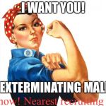 Anti Males Propaganda #2 (death to thot haters lol) | I WANT YOU! FOR EXTERMINATING MALES!!! Enlist now! Nearest recruiting station | image tagged in we can do it girl power,memes,propaganda,feminism | made w/ Imgflip meme maker