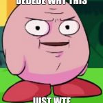 Real Kirby | DEDEDE WHY THIS; JUST WTF | image tagged in real kirby | made w/ Imgflip meme maker