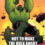 Hulk smash  | THEY JUST NEVER LEARN... NOT TO MAKE THE HULK ANGRY. | image tagged in hulk smash | made w/ Imgflip meme maker