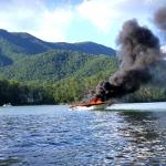 Viking Funeral Boat Fire