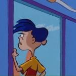 Rolf looking out window