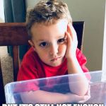 Grayson Waiting | WHEN YOU TELL YOUR KID ABOUT THE SCANDAL OF THE DAY; BUT IT'S STILL NOT ENOUGH TO IMPEACH THAT MORON | image tagged in grayson waiting | made w/ Imgflip meme maker