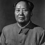 Mao Zedong portrait black and white