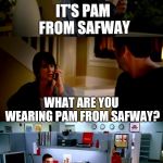Jake From State Farm | HOW ELSE CAN YOU GET THEM FIRED; IT'S PAM FROM SAFWAY; WHAT ARE YOU WEARING PAM FROM SAFWAY? SHE SOUNDS HIDEOUS. WELL SHE'S A DUDE | image tagged in jake from state farm | made w/ Imgflip meme maker