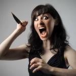 Angry Woman With Knife