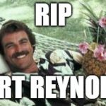 Hawaiian Tom Selleck | RIP; BURT REYNOLDS | image tagged in rip,burt reynolds | made w/ Imgflip meme maker